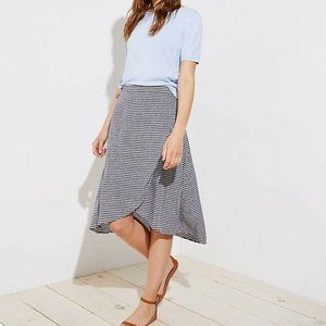 Loft checkered tulip skirt